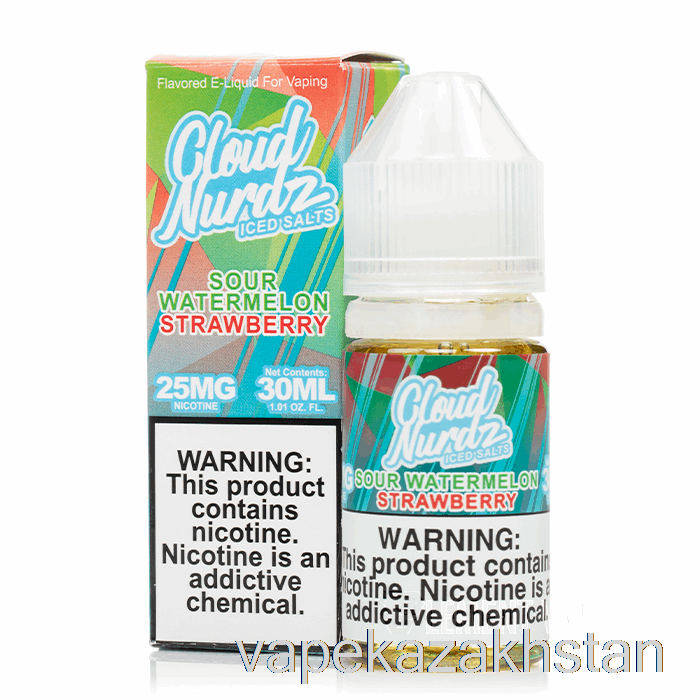 Vape Disposable ICE Sour Watermelon Strawberry - Cloud Nurdz Salts - 30mL 50mg